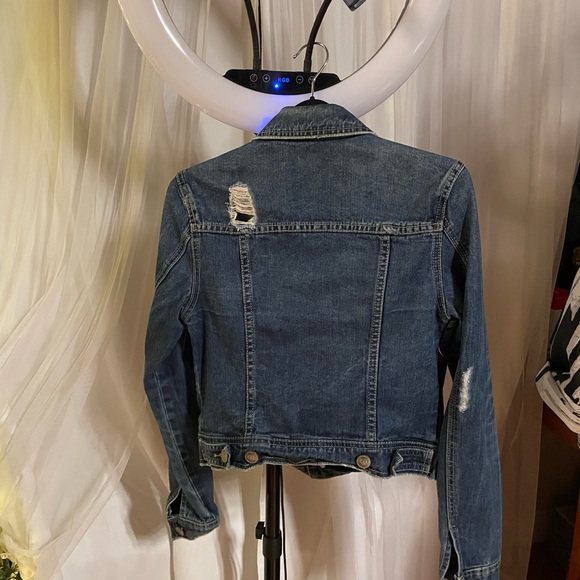 Free People Distressed Blue Jean Jacket - Picture 6 of 6